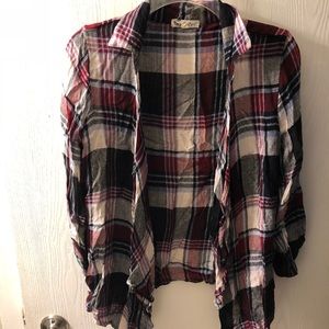 Soft front tie flannel